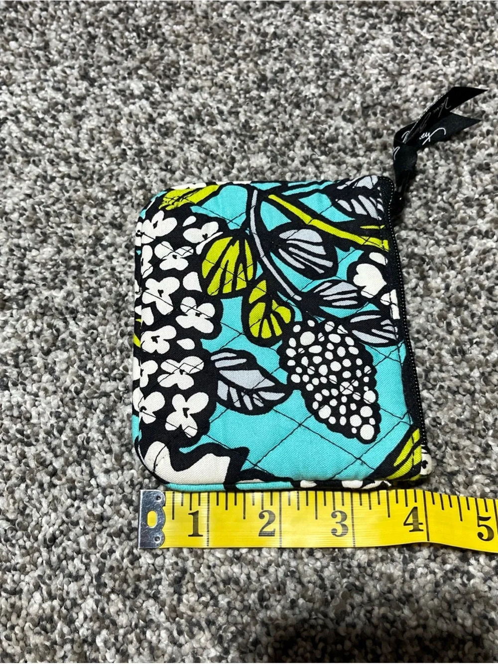 Vera Bradley Lined Coin Purse Zipper Pouch 5" x 4" - Picture 3 of 5